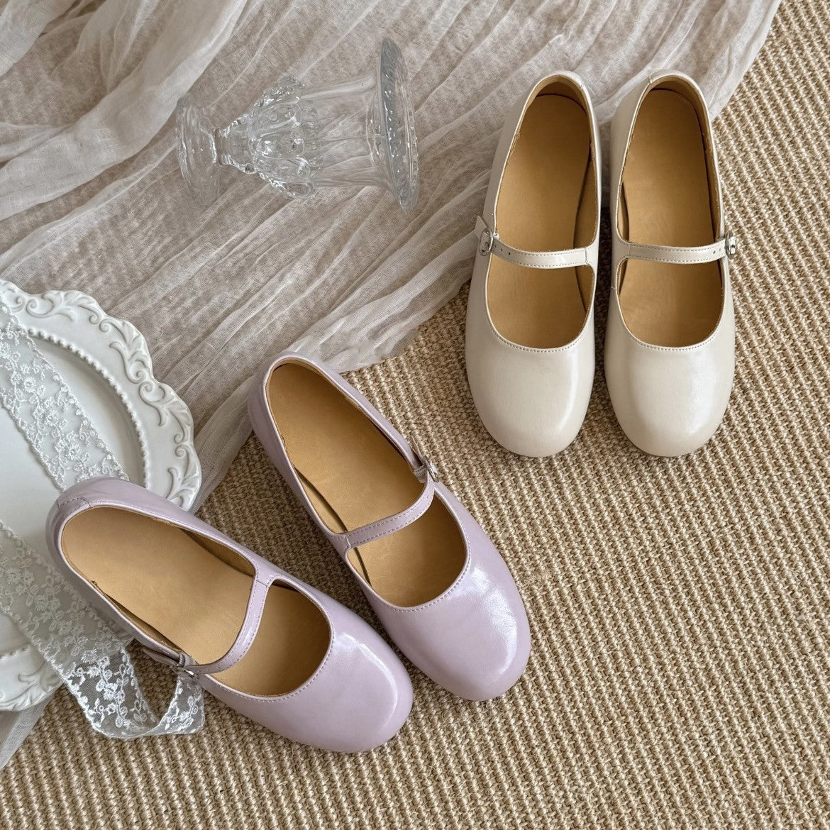 Women's Head With Soft Bottom Pumps Flat Ballet Women's Casual Shoes