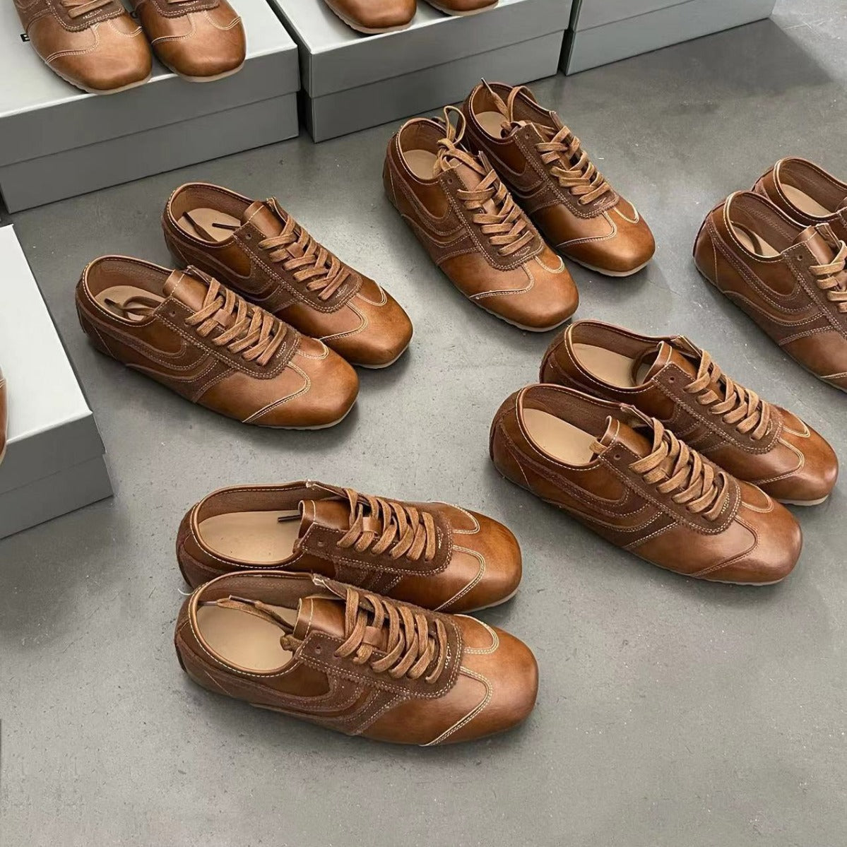 Women's Spring Retro Flat Bottom Square Toe Women's Casual Shoes