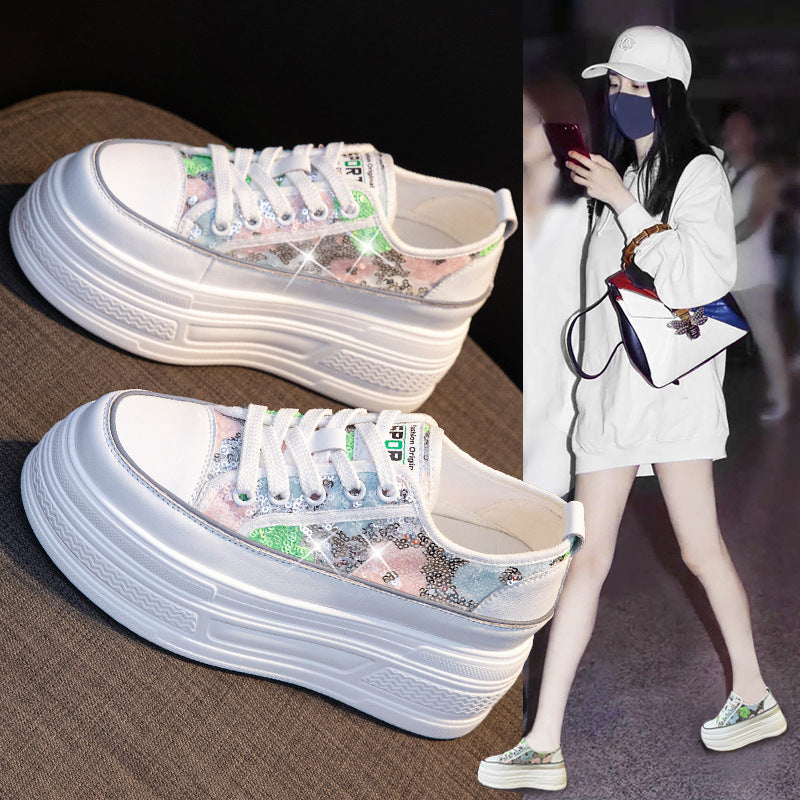 Women's Platform Height Increasing Versatile Breathable Mesh Women's Casual Shoes