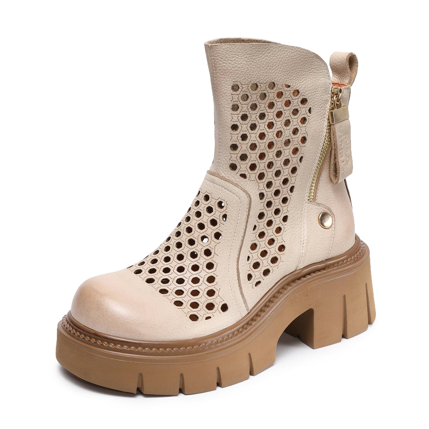 Women's Authentic Hollow Out Martin Booties Height Heels