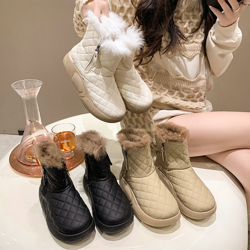 Women's Height Increasing Winter Fleece-lined Warm Thick Boots