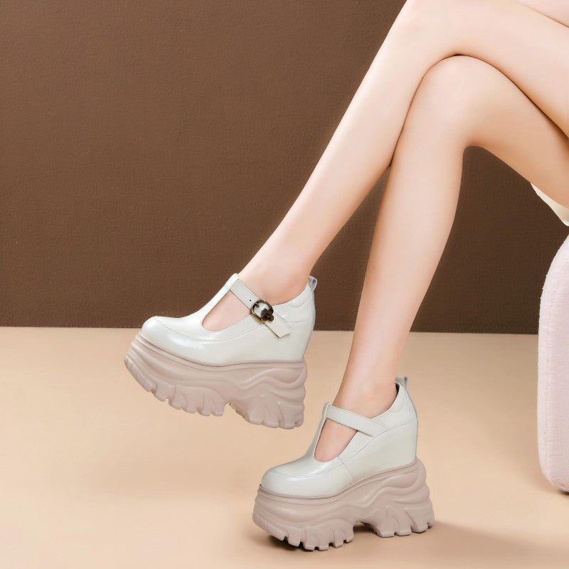 Trendy Women's French Chunky Platform Pumps Women's Fashion Shoes