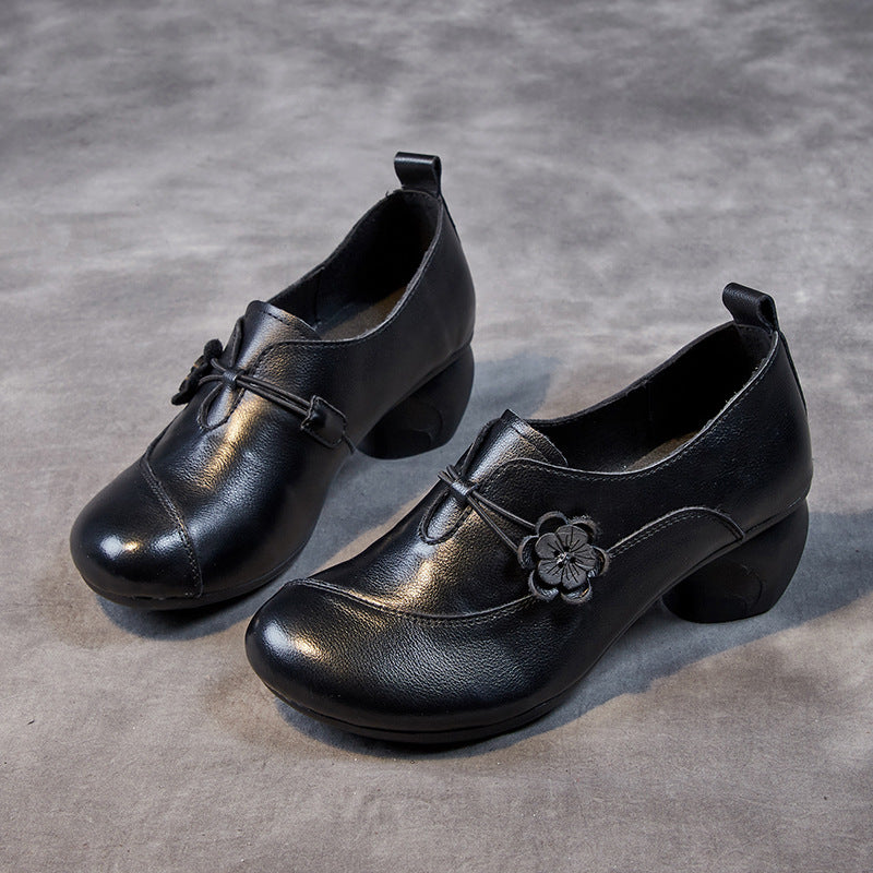 Women's & Men's Retro Autumn Mid First Layer Cowhide Casual Shoes