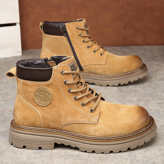 Men's Winter Fleece-lined Warm Worker Thick Bottom Boots