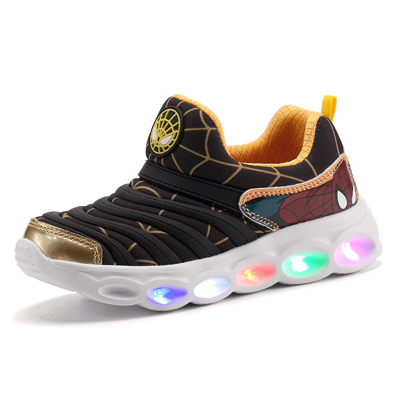 Children's Caterpillar Boys Luminous Light Mesh Breathable Kid's Sneakers