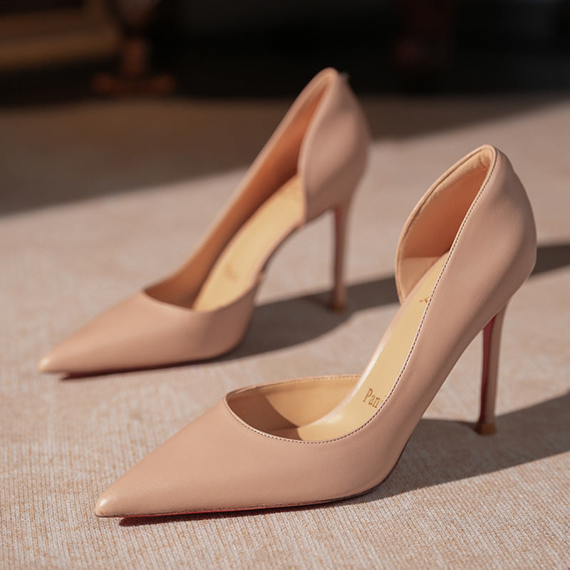 Empty High Pointed Toe Low-cut Adult Lady Like Woman Stiletto Heels