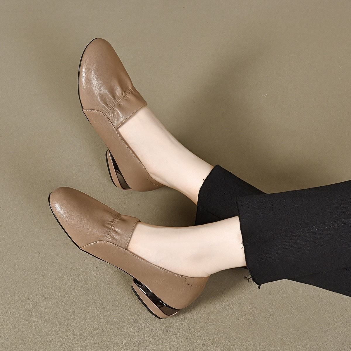 Women's Spring Authentic High Pointed Toe Chunky Women's Fashion Shoes