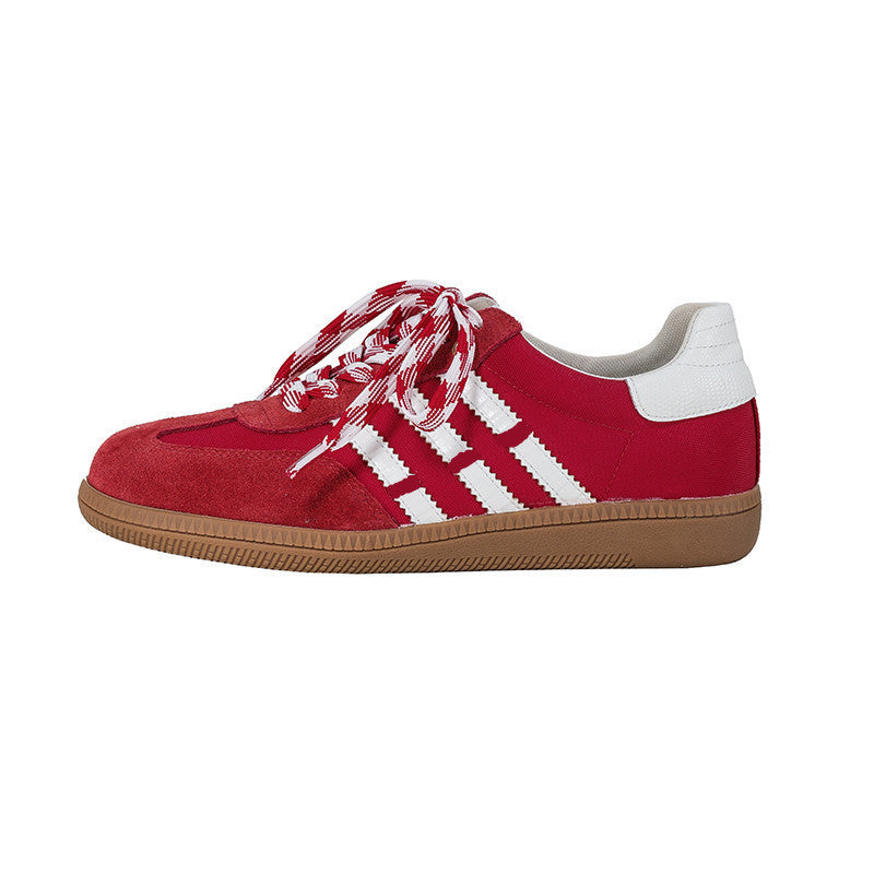 Women's Three Bars Grape Mom Retro Easy Matching Color Platform Sneakers