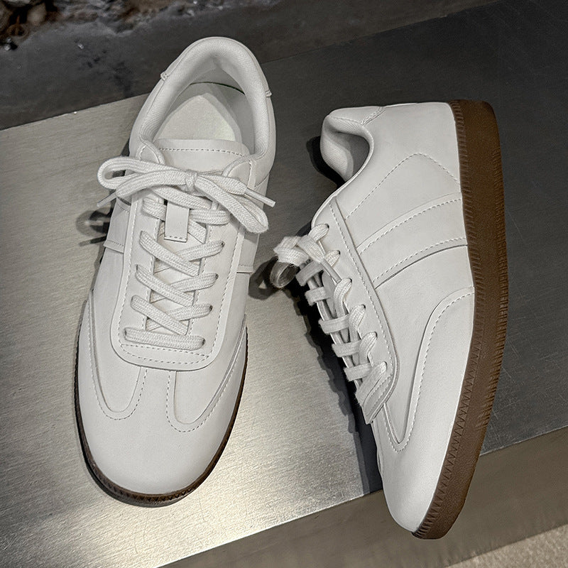 Men's Flat Round Toe German Training Commuter Fashionable Men's Board Shoes