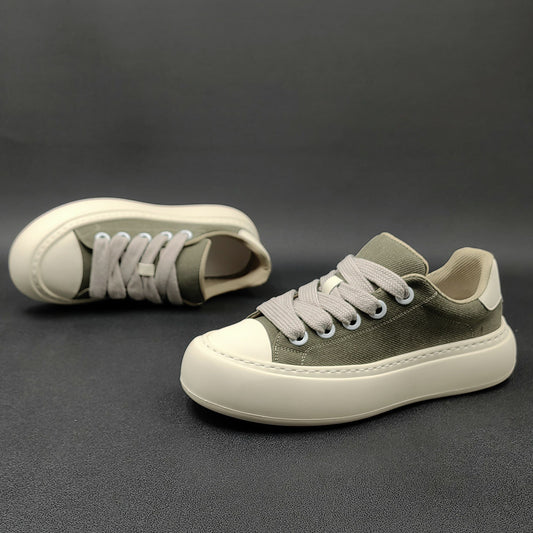 Men's Thick Bottom Breathable Biscuit Shape Board Sneakers