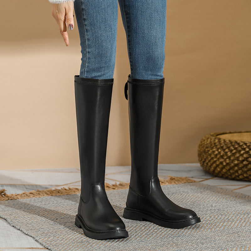 Women's Autumn Veet Padded Plus Size Fat Widened Boots