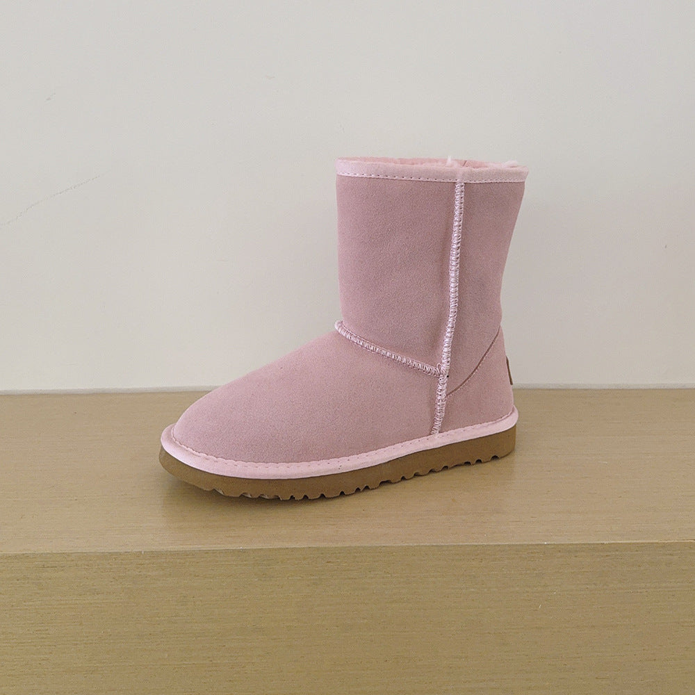 Women's Plus Size Classic Length High Top Genuine Veet For Warmth Women's Snow Boots