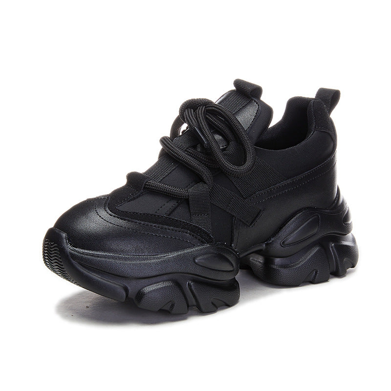 Women's Genuine Elevator Dad Spring Thick Bottom Breathable Sneakers