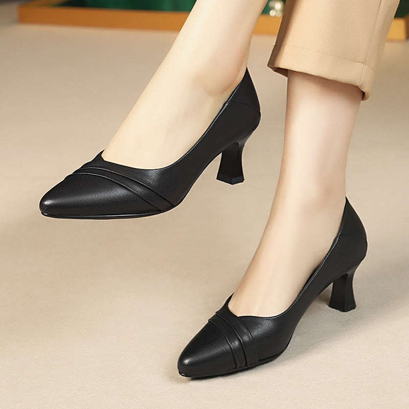 Women's Low-cut French Style Small Pointed Toe Women's Shoes