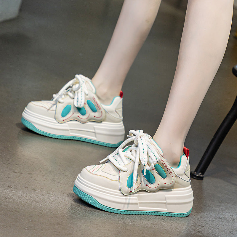 Women's Inner Height Increasing Board Bread Korean Sneakers