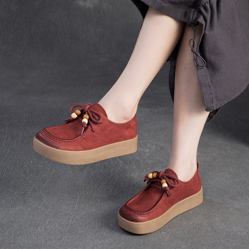 Women's Retro Style Platform Comfortable Commuter Western Men's Shoes