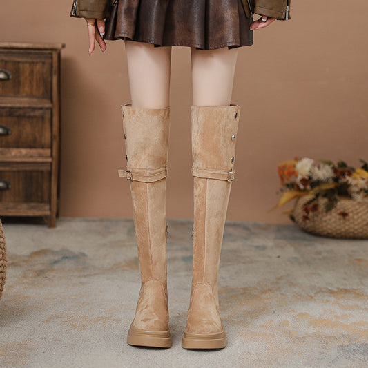 Women's Two Wear Fold Raise The Bottom Chunky Over Boots