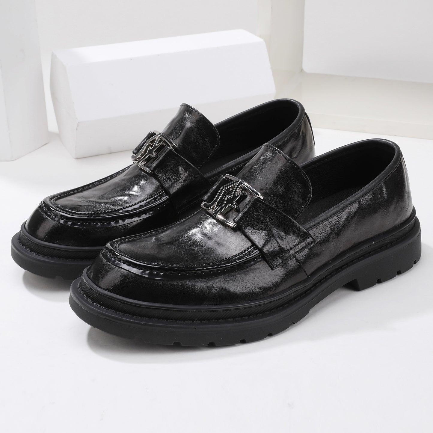 Men's Calf Skin Slip-on British Business Loafers