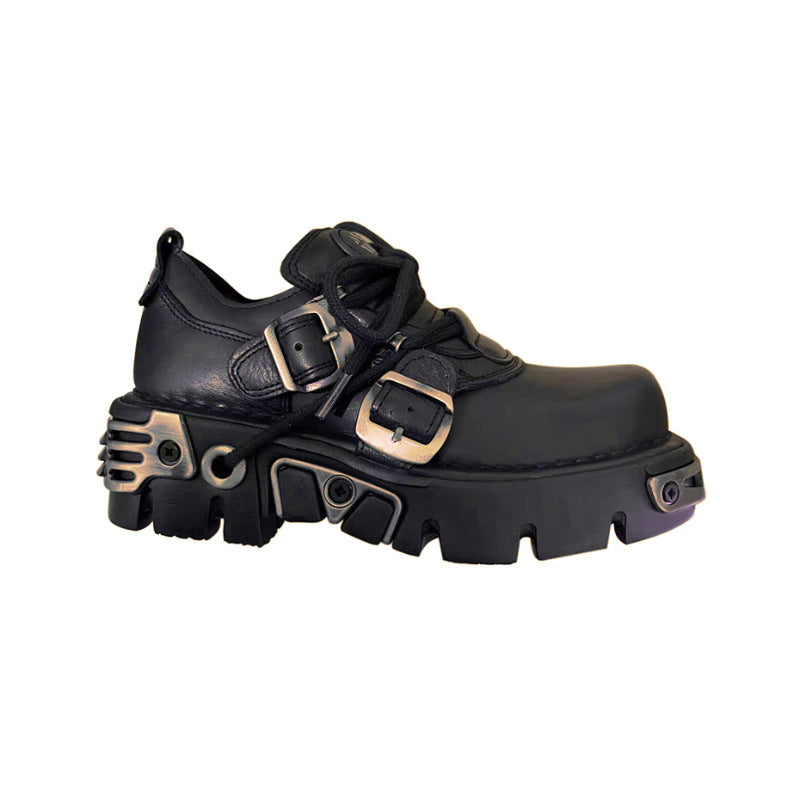 Punk Metal Niche Design Low Top Women's Casual Shoes