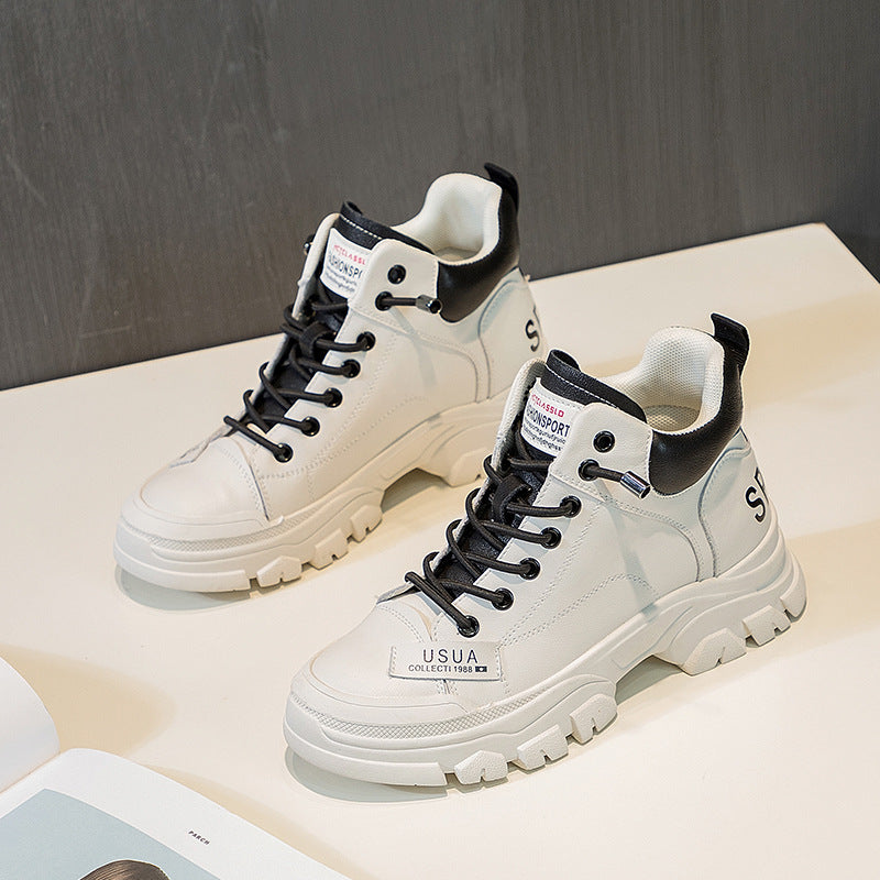 Flat Bottom Soft Surface Skinny White Casual Shoes