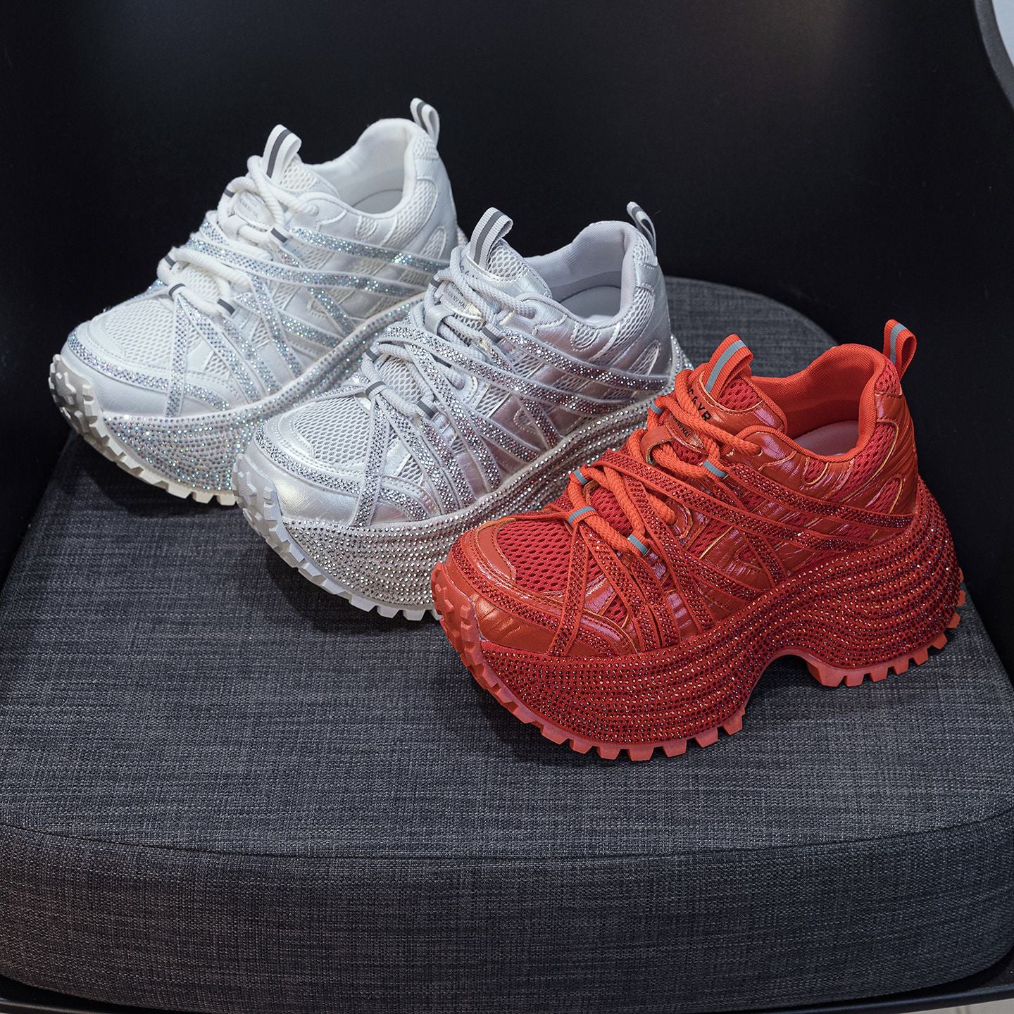 Women's Small Thick Bottom Heightened Daddy Spring Sole Starry Women's Casual Shoes