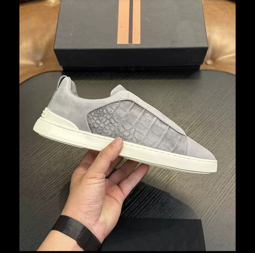 Men's Cross Elastic Band Trendy Slip-on Lazy Men's Shoes