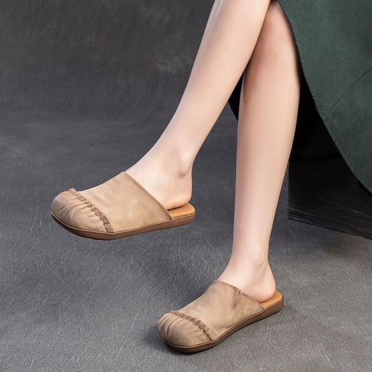 Women's Color Matching Flat Toe Box Outdoor Sandals