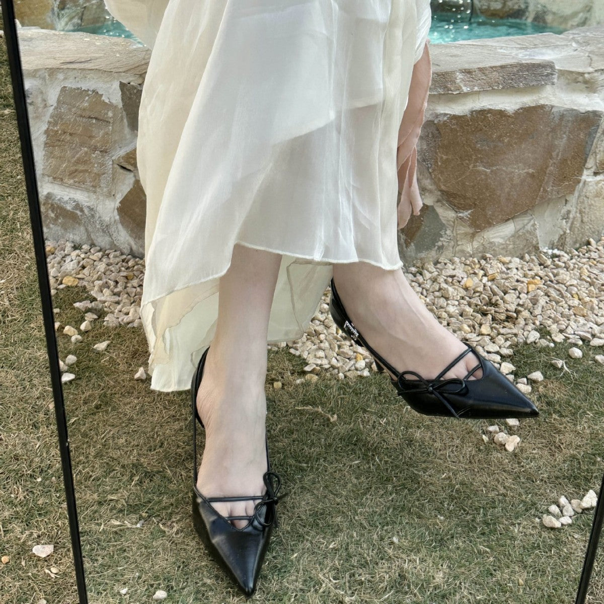 Women's Spring Pointed Toe Stiletto Temperament Slimming French Sexy Women's Fashion Shoes