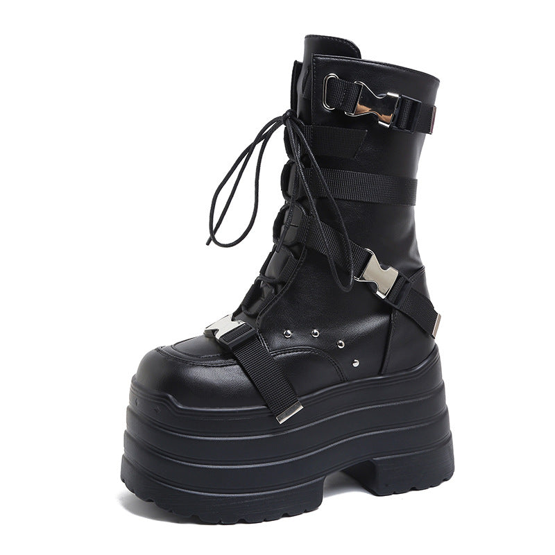 Culture Platform Martin Punk Hot Mechanical Women's Leather Boots