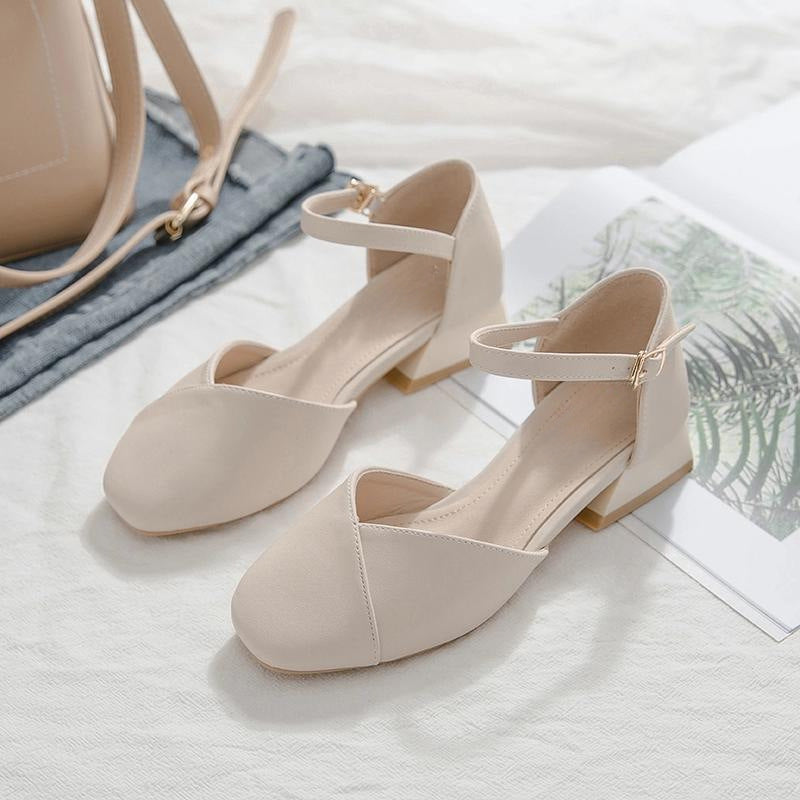 Fairy Summer Wind Fashionable Soft Chunky Heels