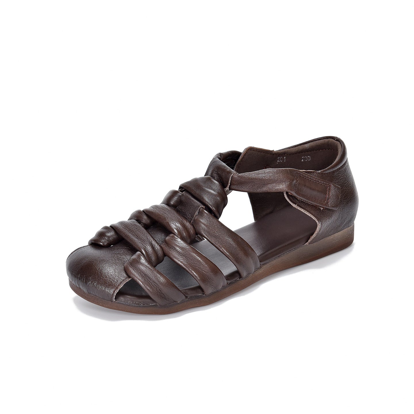 Women's Full Cowhide Woven Mom Summer Genuine Soft Bottom Middle-aged Mother Shoes
