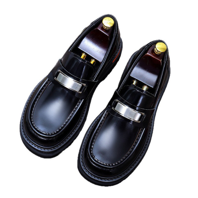 Men's Thick Bottom Lightweight Versatile Cowhide Two Men's Business Leather Shoes