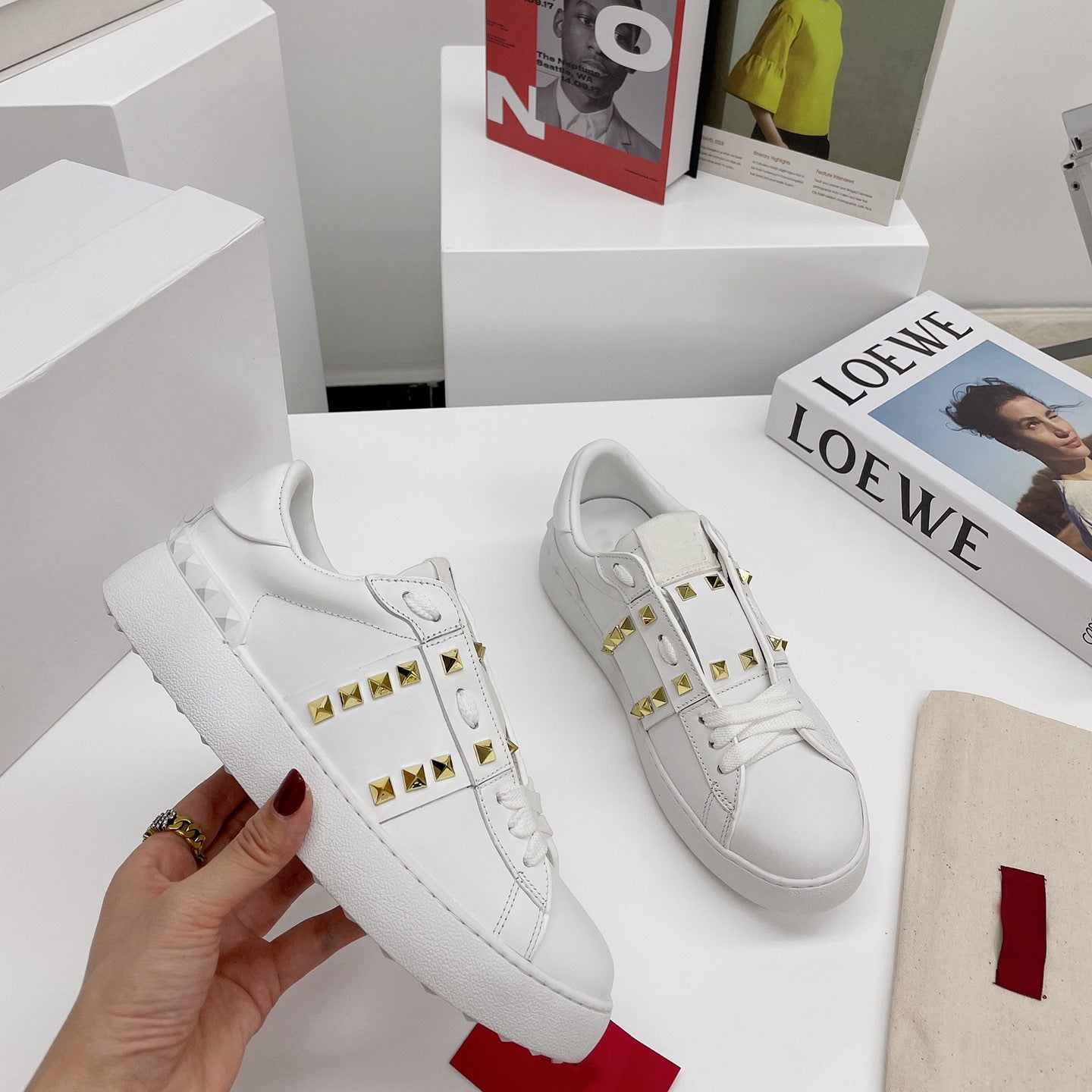Home Rivet White Spring Fashion Classic Women's Casual Shoes