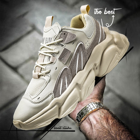 Men's Dad Summer Breathable Trendy Black Men's Sports Shoes