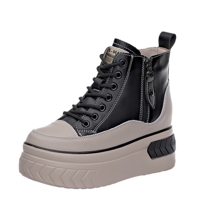 Women's Skate Trendy Autumn Platform High Height Increasing Women's Casual Shoes