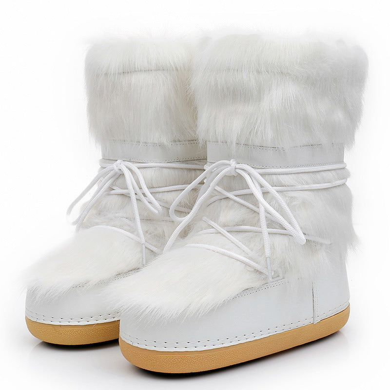 Women's Winter Fashion Space Furry Moon For Snow Boots