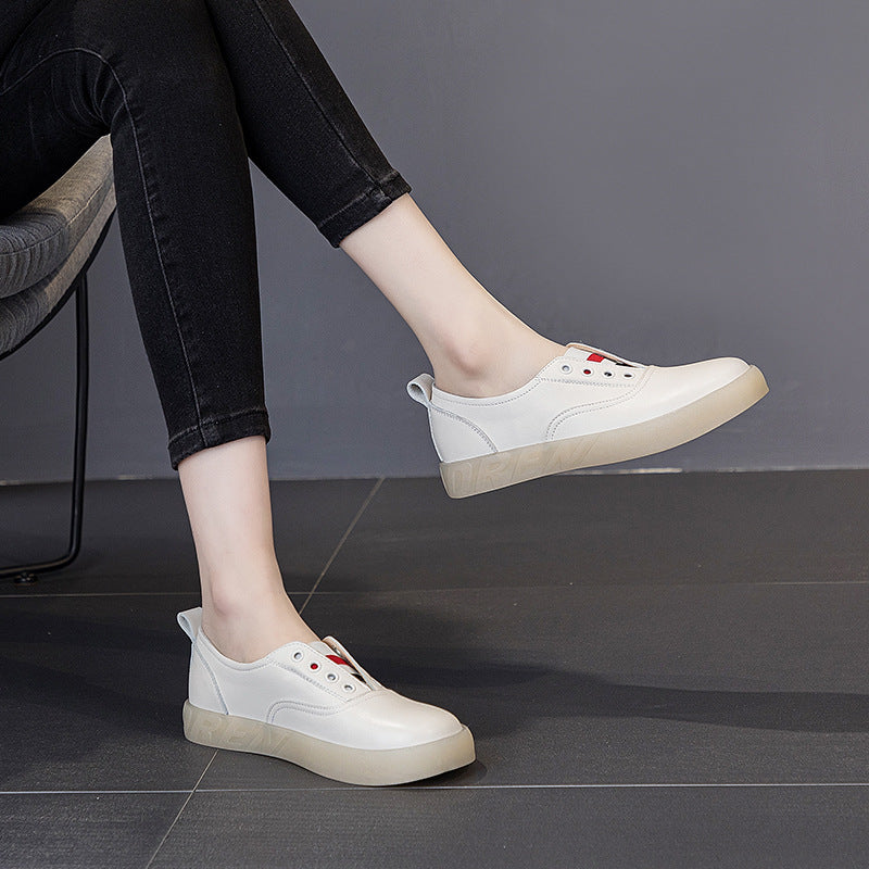 Women's Genuine Soft Bottom Nurse Spring Flat Casual Shoes