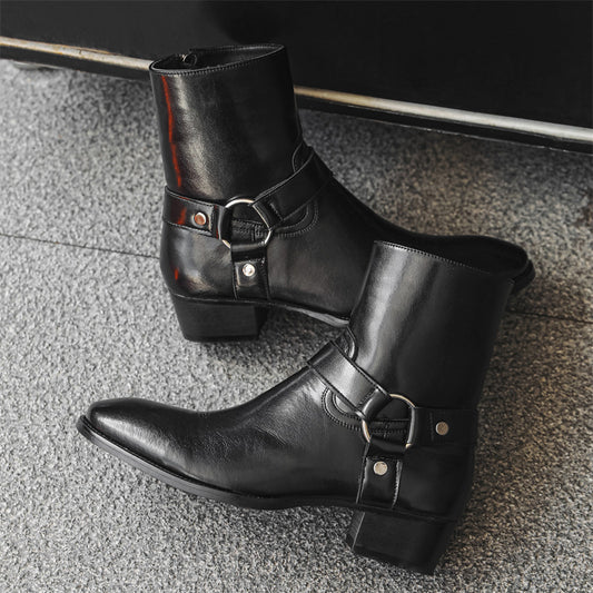 Men's Martin Chelsea Zipper Short Motorcycle Trendy Boots