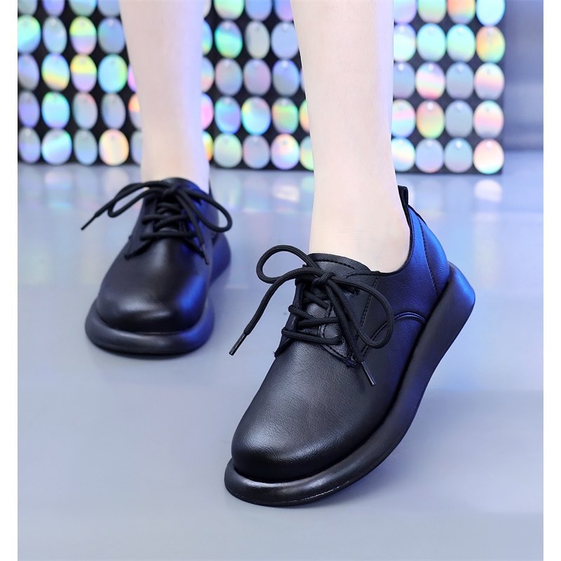 Women's Autumn Flat Solid Color Pumps Soft Bottom British Loafers