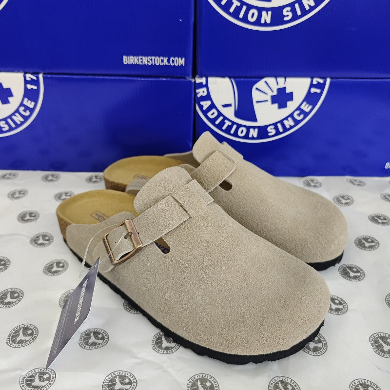 Women's & Men's Cork Cowhide Soft Bottom Women's Fashion Shoes