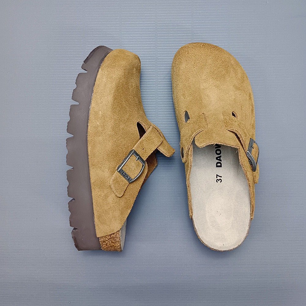 Women's Thick-soled Height Increasing College Box Comfortable Slippers