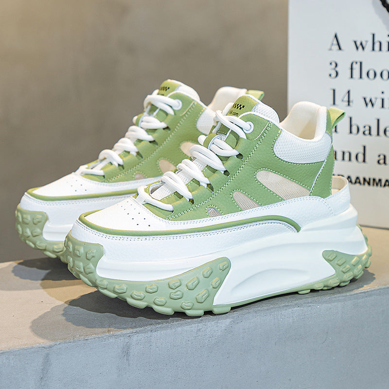 Women's Summer Platform Muffin Height Increasing Insole Genuine Sandals