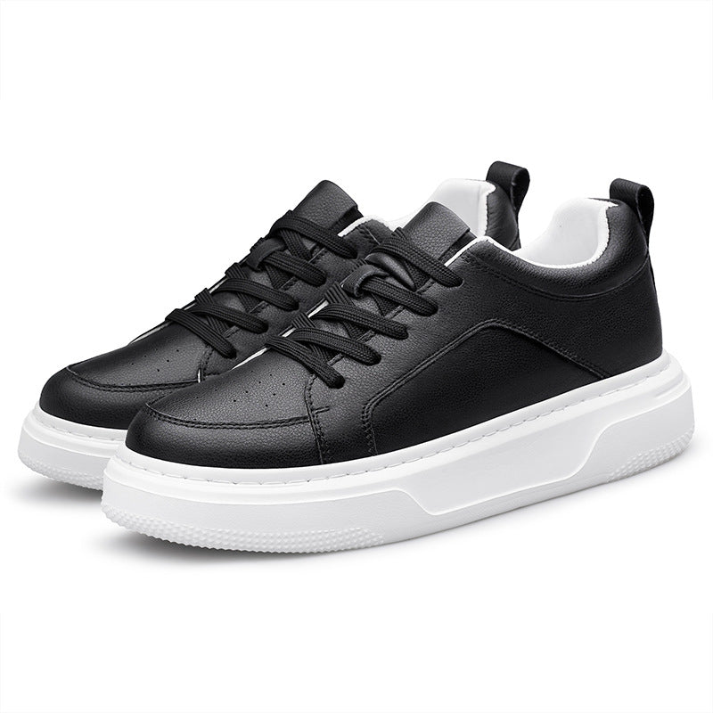 Men's Increasing Insole Sports Leisure Spring Cowhide Platform Running Easy Men's Casual Shoes
