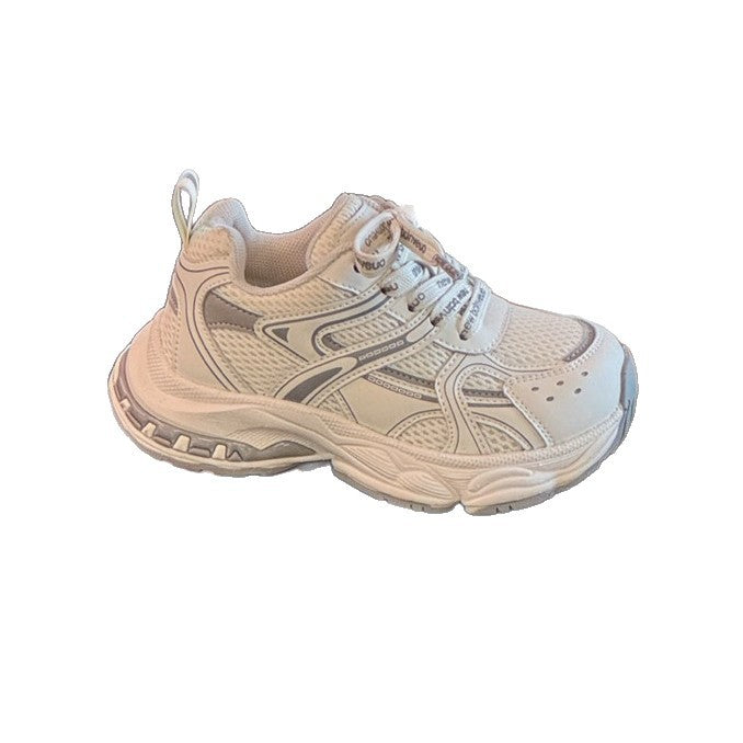 Children's White Mesh Breathable Daddy Boy Children's Sports Shoes