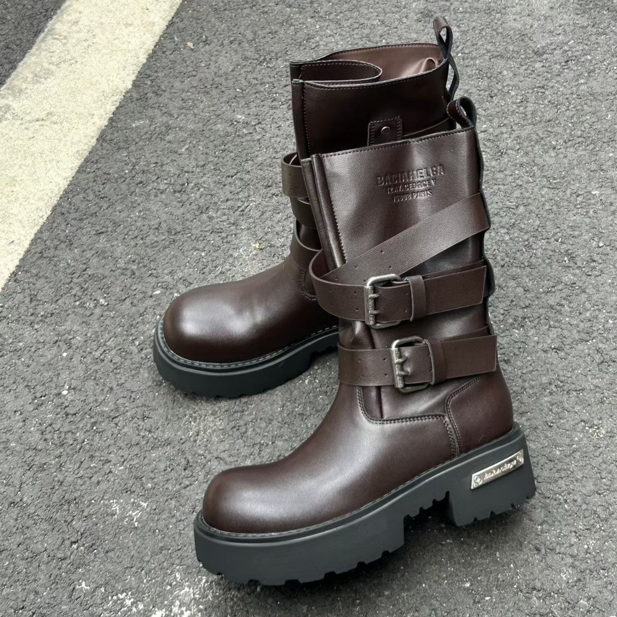 Women's Paris Niche Thick Bottom Motorcycle Double Women's Casual Shoes