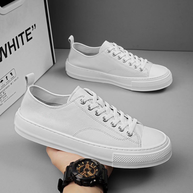 Men's First Layer Cowhide Daily British Trend Men's Board Shoes
