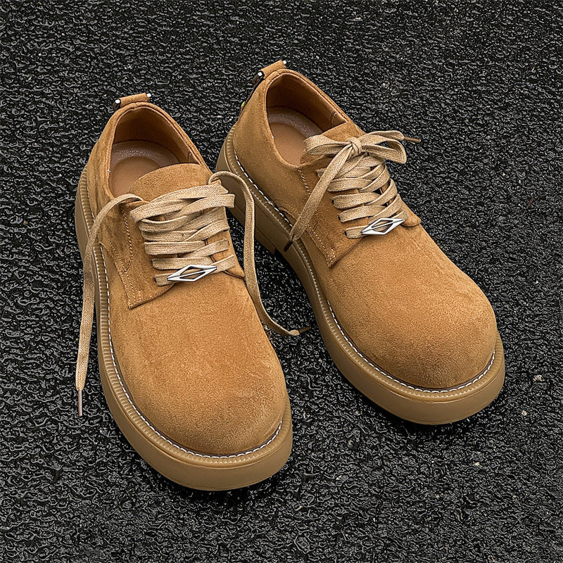 Men's Height Increasing Derby Tooling Couple Retro Men's Casual Leather Shoes