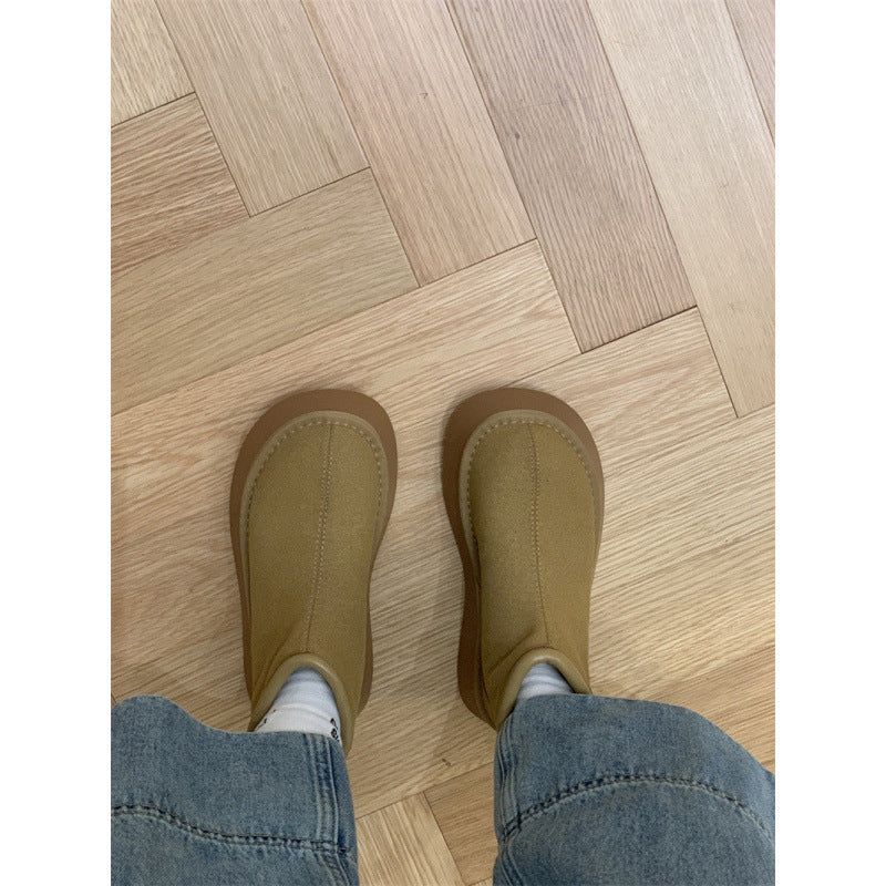 Frosted Short Niche Height Increasing Martin Platform Boots