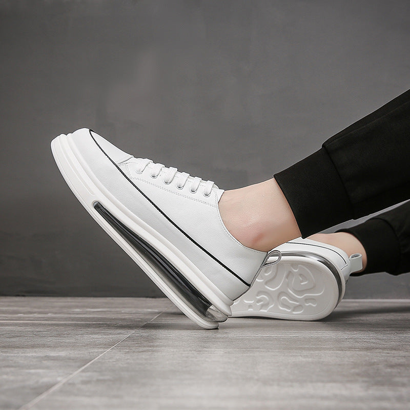 Men's Top Board Cowhide Easy Wear Cushion Casual Shoes