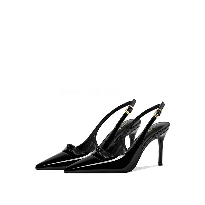 Women's Toe Stiletto Graceful Bow Pointed Back High Heeled Sandals